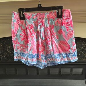 Lilly Pulitzer High Waist Pink and Blue Shorts